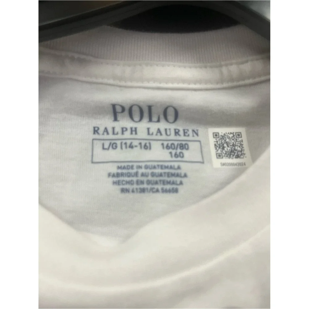 Sz Various Ralph Lauren Kids White Graphic Logo T-Shirt